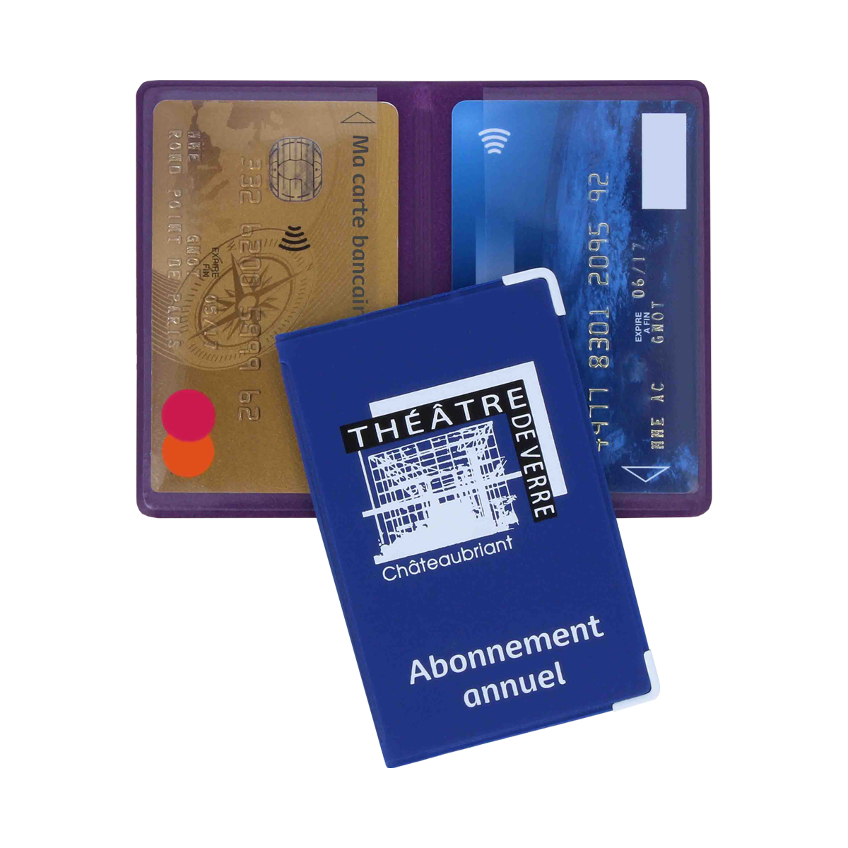 etui 2 cartes bancaires objet pub fabrication fran&ccedil;aise