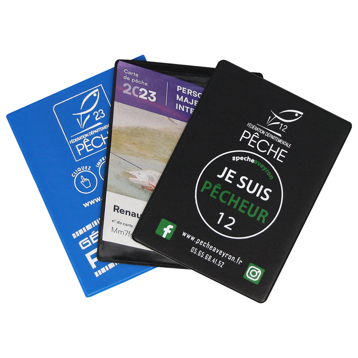 etui 2 permis p&ecirc;che objet pub fabrication fran&ccedil;aise Auxence